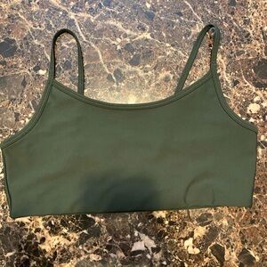 Olive Green Sports Bra Top